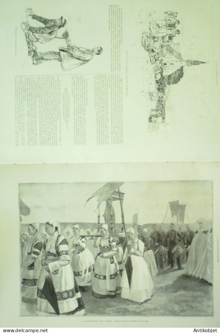 L'illustration 1901 n°3052 Paris-Brest course cycliste Ste-Anne-de-Palude (29)Etats-Unis grève de l'