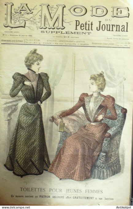 La Mode du Petit journal 1898 n° 04 Toilettes Costumes Passementerie