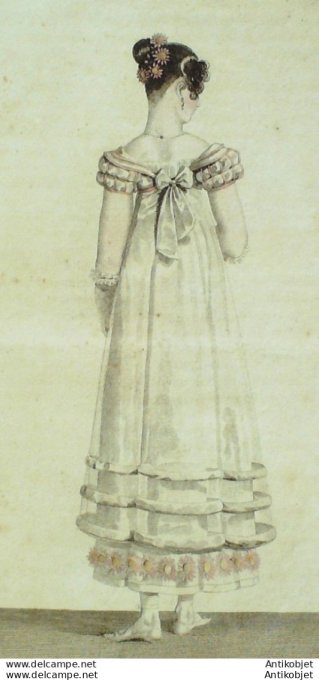 Gravure de mode Costume Parisien 1815 n°1531 Gravure de mode Costume de bal