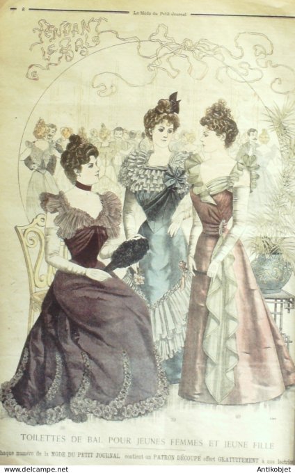 La Mode du Petit journal 1898 n° 04 Toilettes Costumes Passementerie