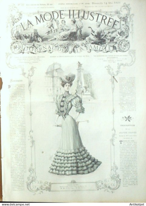 La Mode illustrée journal 1905 n° 20 Toilette de ville