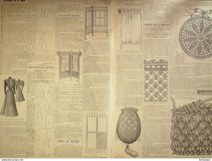 La Mode du Petit journal 1898 n° 04 Toilettes Costumes Passementerie