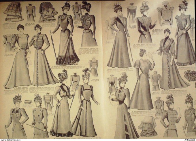 La Mode du Petit journal 1898 n° 04 Toilettes Costumes Passementerie