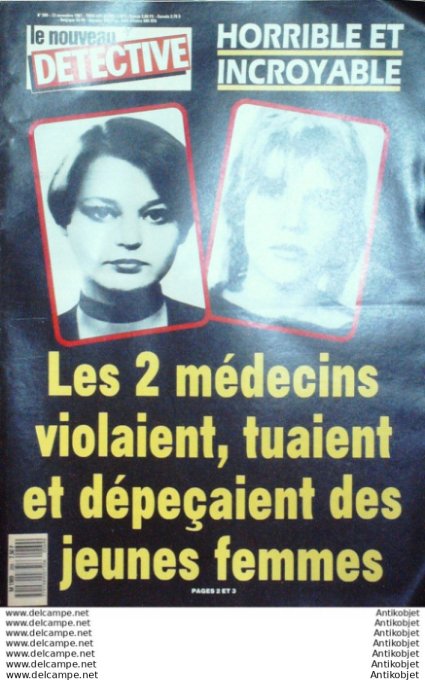 Détective 1988 # 269 Noeux-les-Mines Nantes Clermont Montivilliers Charvieu-Chavagneux Bourg-en-Bres