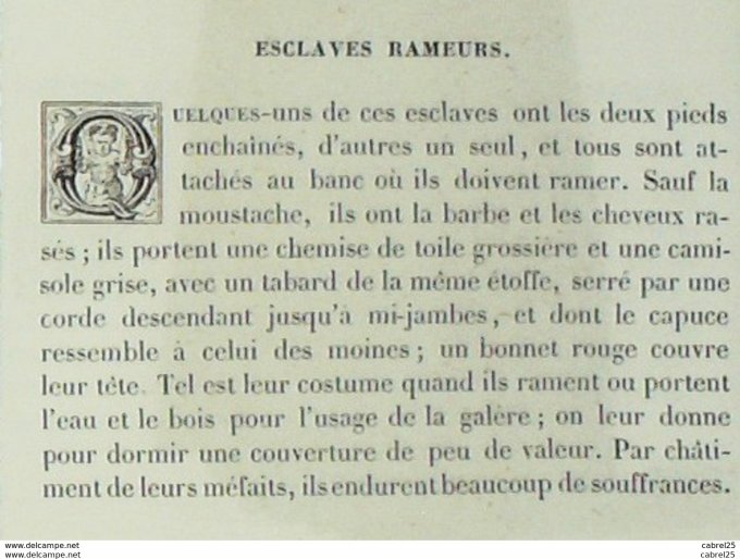 Italie Esclave rameur 1859