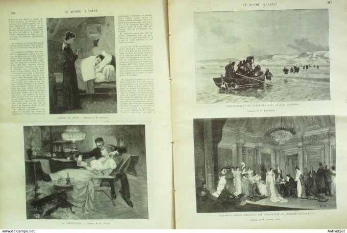Le Monde illustré 1894 n°1936 Authie (62) Maroc fantasia Tinteniac (35)