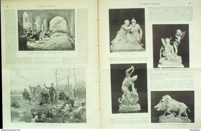 Le Monde illustré 1894 n°1936 Authie (62) Maroc fantasia Tinteniac (35)