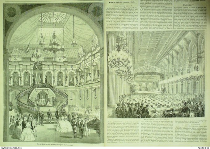 Le Monde illustré 1857 n°  5  Maximilien II roi de Bavière Duc Constantin George Sand
