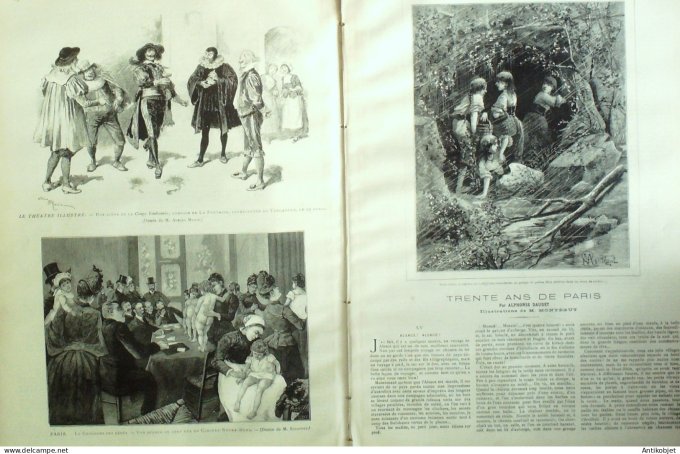 Le Monde illustré 1886 n°1519 Cloitre-Notre-Dame Alphonse Daudet Espagne Madrid archevêque