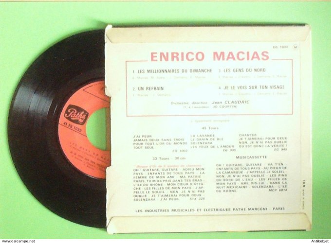 Macias Enrico 45T EP Les millionnaires du dimanche 1967