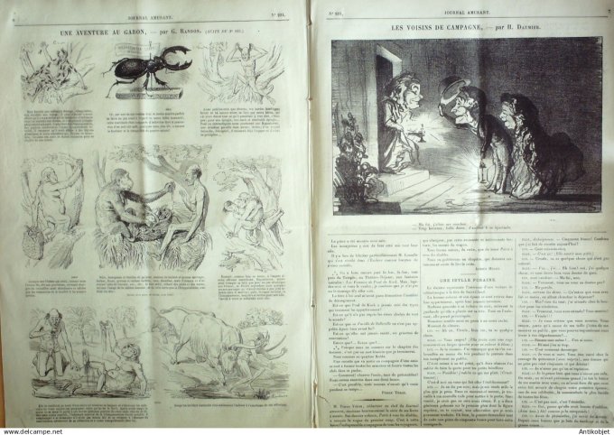 Le Journal Amusant 1874 #  934 A la mer par Grevin