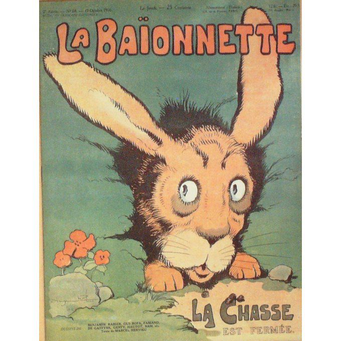 La Baionnette 1916 n°068 (La chasse est fermée) RABIER FABIANO HAUTOT NAM BOFA