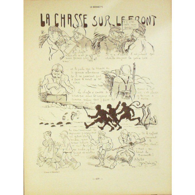 La Baionnette 1916 n°068 (La chasse est fermée) RABIER FABIANO HAUTOT NAM BOFA