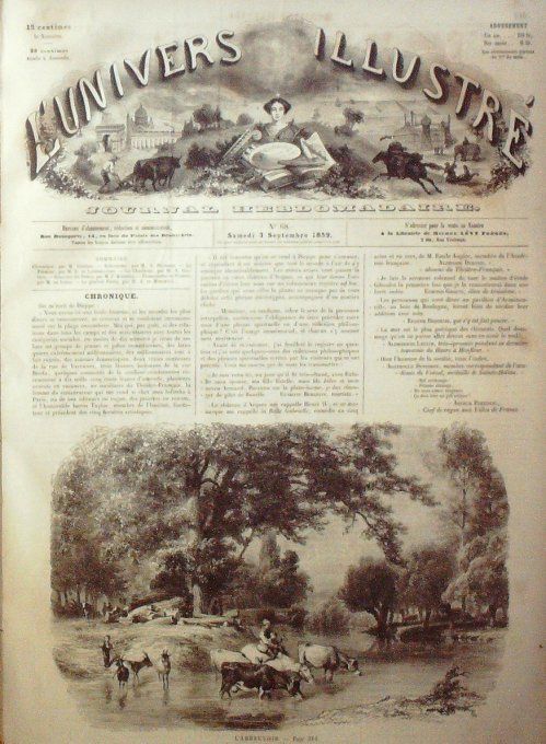 L'Univers illustré 1859 #  68 Turin oeuvre L'abreuvoir gal Forey dix vierges