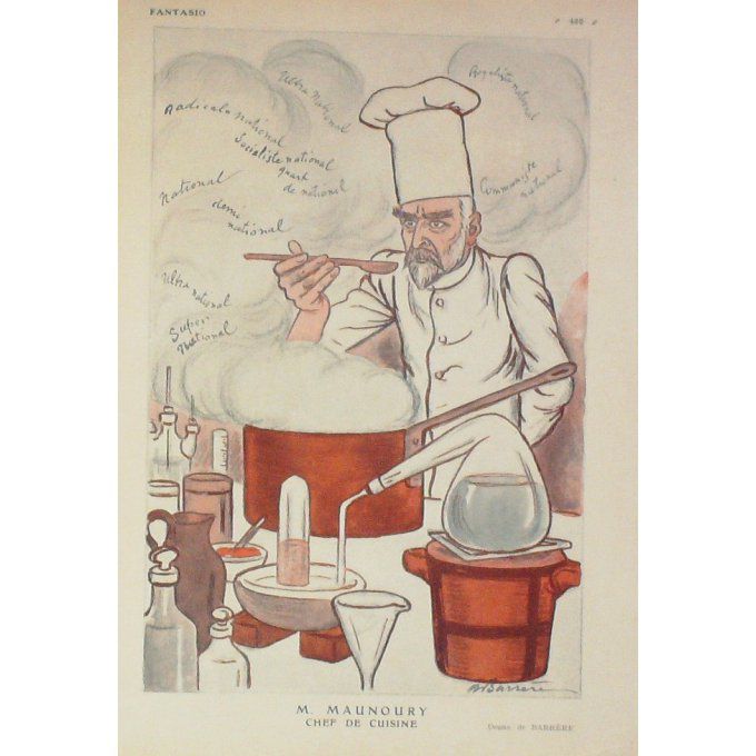 BARRERE-MAUNOURY-CHEF de CUISINE-1921