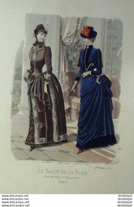 Gravure Mode Salon 1883 #  655 (Old Fashion plate)