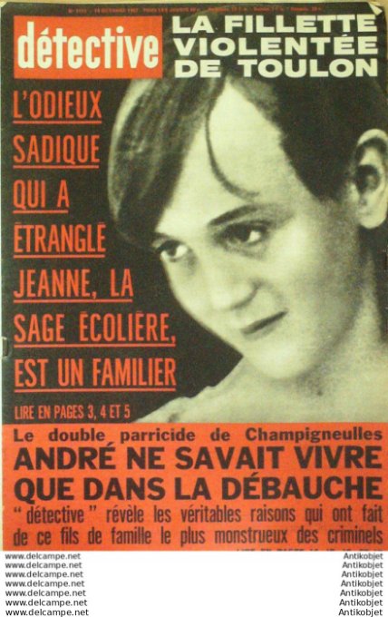 Détective 1967 # 1112 Ollioules Colmar Champigneulles Armentières Dijon Peuplingues