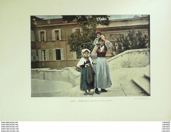 Italie ROME FAMILLE à la TRINITE du MONT