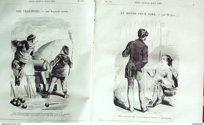 Petit journal pour Rire 1858 # 175 Le Monde pour rire Monta