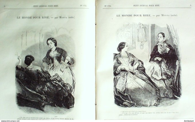 Petit journal pour Rire 1858 # 175 Le Monde pour rire Monta