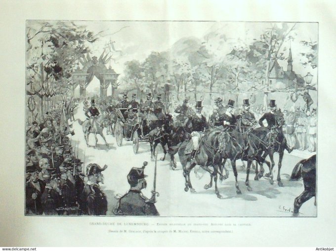 Le Monde illustré 1891 n°1792 St-Mandé (94) Luxembourg Suède Stockholm Bruxelles Suisse Genève