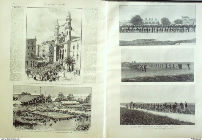 Le Monde illustré 1891 n°1792 St-Mandé (94) Luxembourg Suède Stockholm Bruxelles Suisse Genève