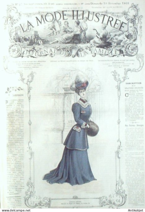 La Mode illustrée journal 1905 n° 47 Costume tailleur