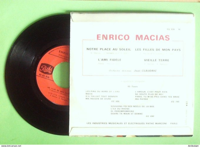 Macias Enrico 45T EP Les filles de mon pays 1964