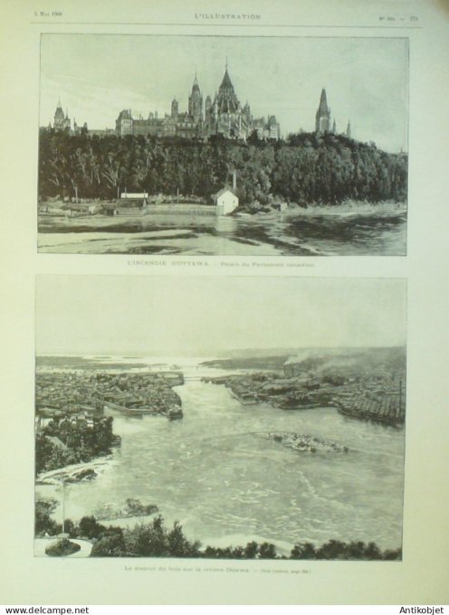 L'illustration 1900 n°2984 Canada Ottawa Russie exposition Londres Carte du Transvaal