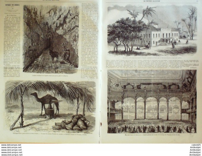 Le Monde illustré 1868 n°617 Arabie Aldhareb Terbe Chine Pekin Egypte Caire Augerville (45) Belgique