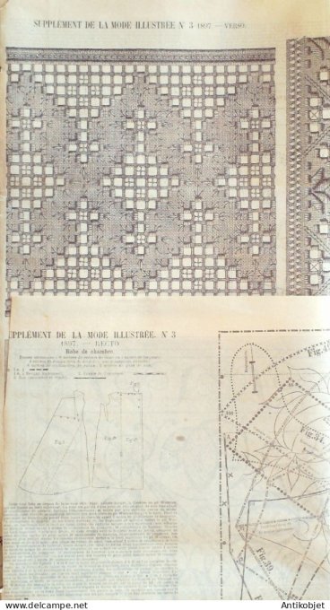 La Mode illustrée journal 1897 n° 03 Robe de réunion