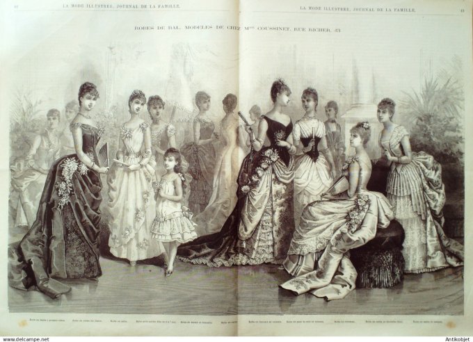 Mode illustree 1885 Lot de 10 journaux