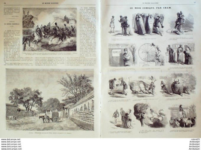 Le Monde illustré 1868 n°617 Arabie Aldhareb Terbe Chine Pekin Egypte Caire Augerville (45) Belgique