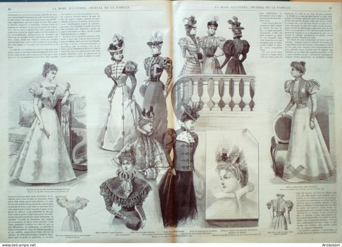 La Mode illustrée journal 1897 n° 03 Robe de réunion