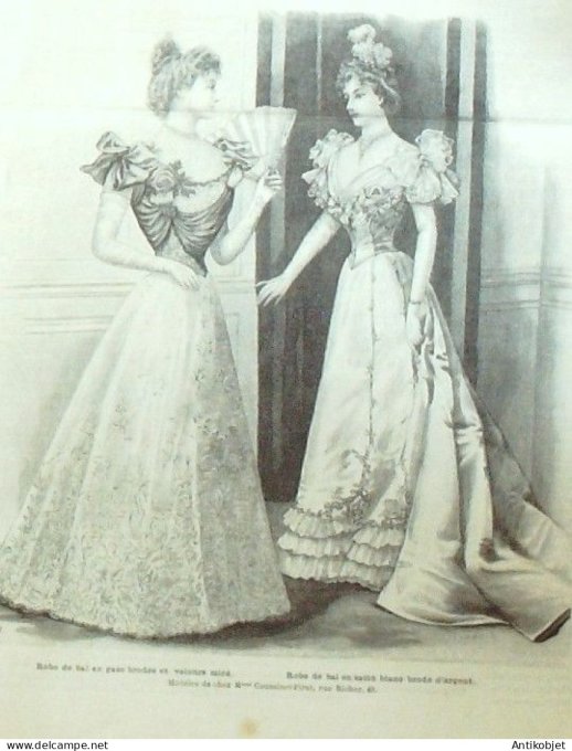 La Mode illustrée journal 1897 n° 04 Robes de bal