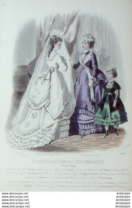 Journal des Dames Demoiselles 1869 # 941b (Maison Bataillon) mariée