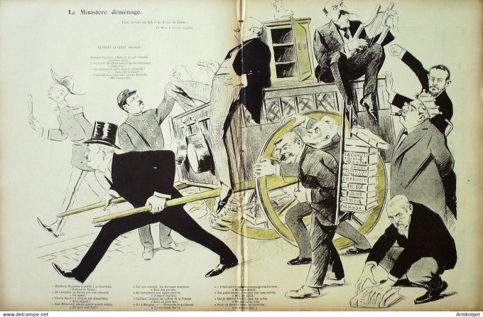 L'Assiette au beurre 1902 #  62 La cage Cassagnac Pelletan Dorville
