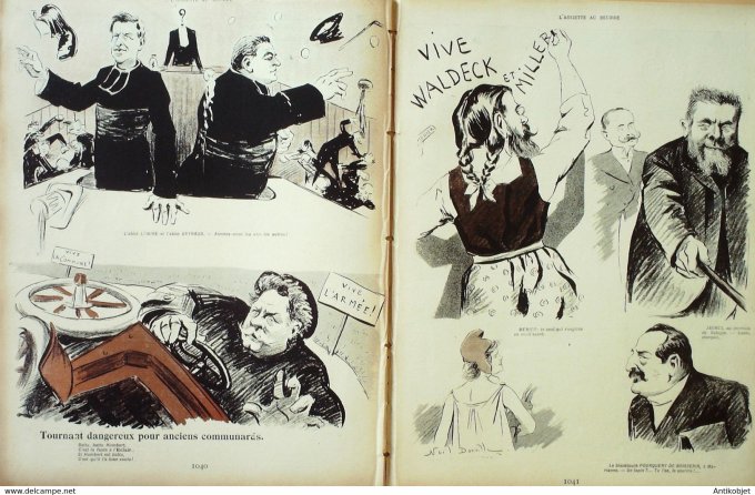 L'Assiette au beurre 1902 #  62 La cage Cassagnac Pelletan Dorville