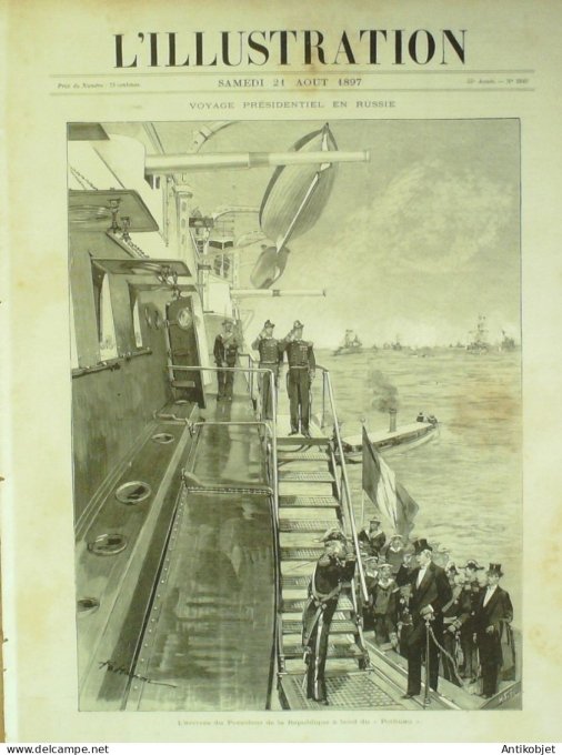 L'illustration 1897 n°2843 Russie Péterhof St-Pétersbourg Dunkerque (59) paquebot Pothuau