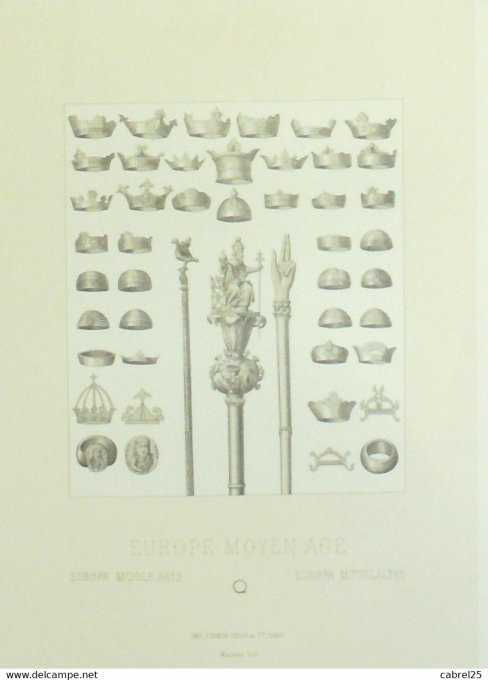 Objet Couronnes scèptres annulaire statues