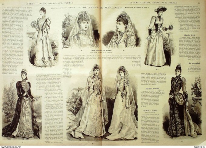 Mode illustree 1891 Lot de 10 journaux