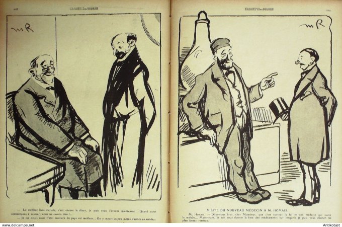 L'Assiette au beurre 1910 # 482 Purgon et Diafoirus Florès Radiguet