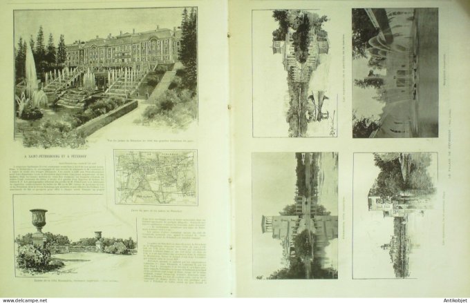 L'illustration 1897 n°2843 Russie Péterhof St-Pétersbourg Dunkerque (59) paquebot Pothuau