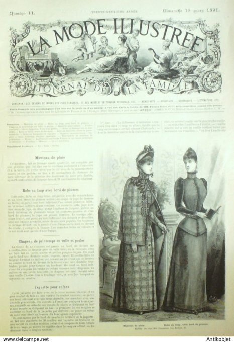 Mode illustree 1891 Lot de 10 journaux