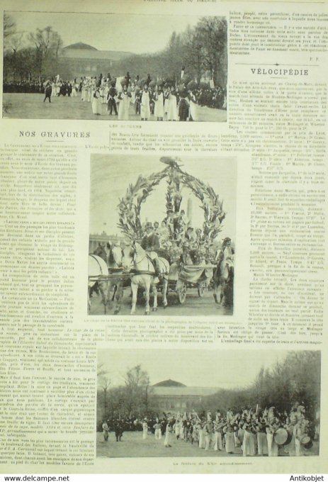 Soleil du Dimanche 1894 n°11 Centenaire Polytechnique Mi-carême vaudeville