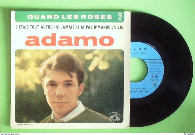 Adamo Salvatore 45T EP Quand les roses (languette) 1964