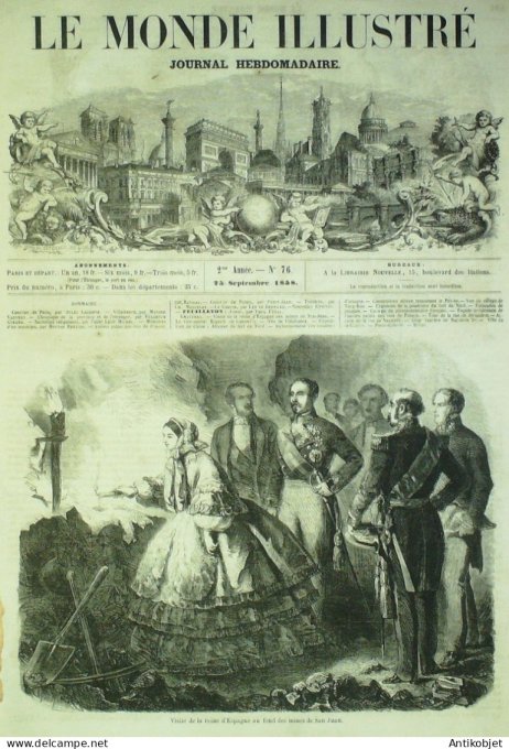 Le Monde illustré 1858 n° 76 Chine Pei-Ho Tang-Kao Colombie San Juan Vénézuela