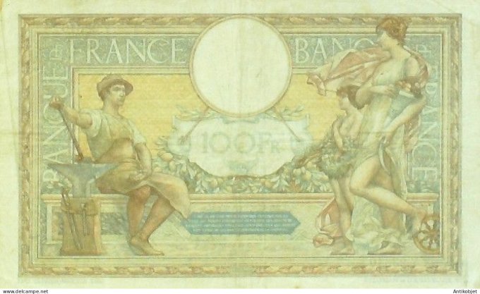 Billet Banque de France 100 francs Luc Olivier Merson Grands Cartouches M.17=12=1928 TTB+++