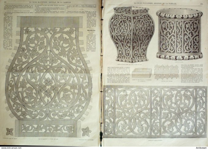La Mode illustrée journal + gravure associée 1881 # 42