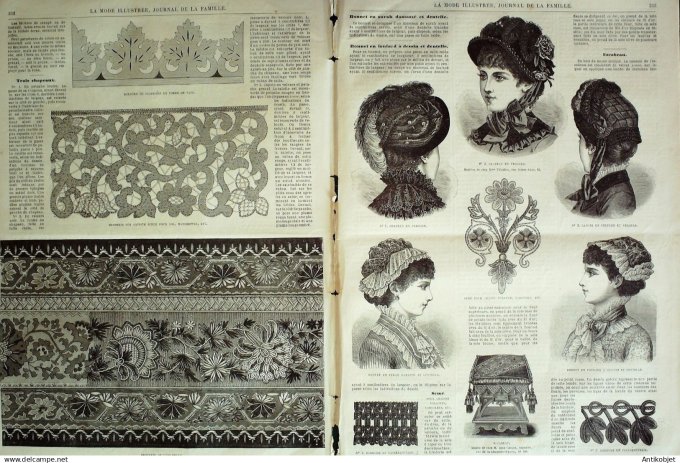 La Mode illustrée journal + gravure associée 1881 # 42